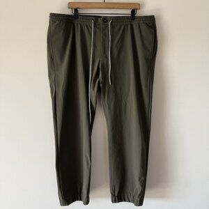 Proper Cloth Men's The Milano Performance Jogger Pants Dark Green Travel Comfort